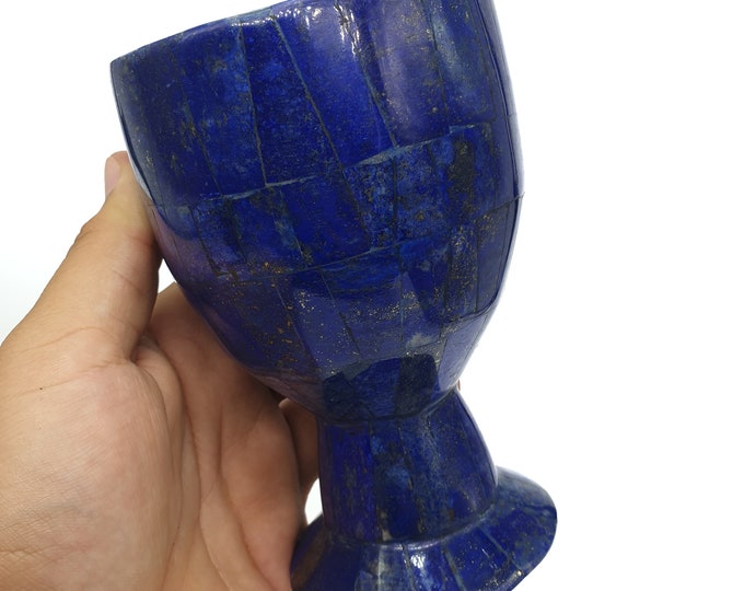 Top Quality Blue Color Lapis Lazuli Glass, Lapis Stone, Lapis Blue Glass, Healing Stone, Lapis Glass 470 Grams