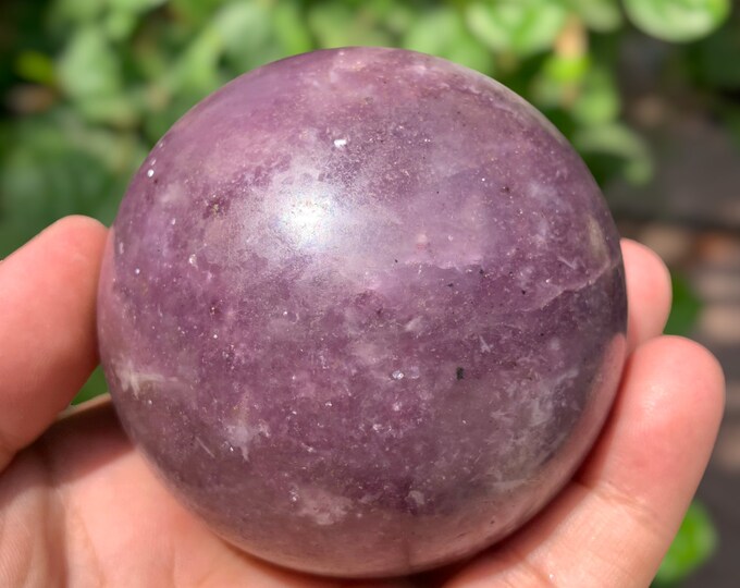 Great Quality Pink Color Lepidolite Ball,Sphere, Lepidolite Ball, Lepidolite Crystal, Lepidolite Sphere, Pink Lepidolite 540 Grams