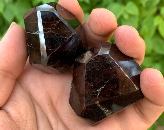 2 Pcs Top Quality Red Almandine Faceted Garnet, Faceted Almandine Garnet, Almandine Faceted Garnet, Polished Almandine Garnet, Garnet