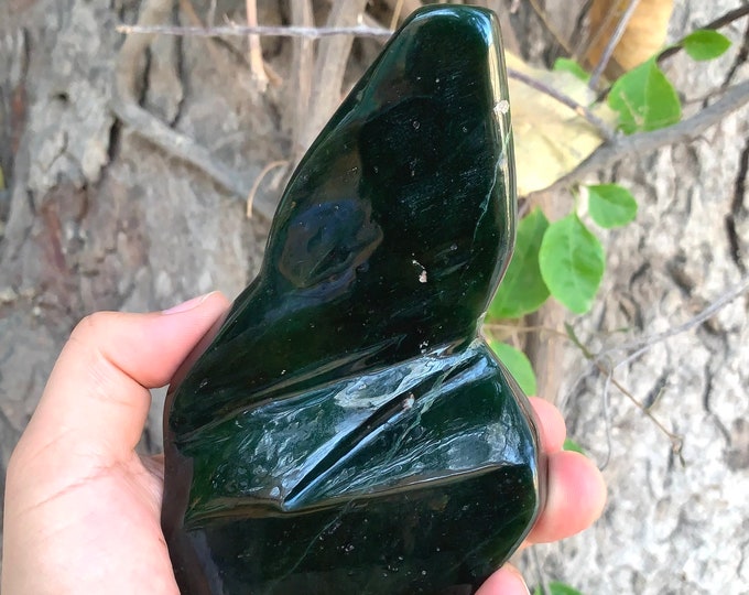 430g Nephrite Jade, Nephrite Jade Free Form, Green Nephrite Jade, Jade Stone, Nephrite Jade Stone, Jade Free Freeform, Nephrite Jade, Jade