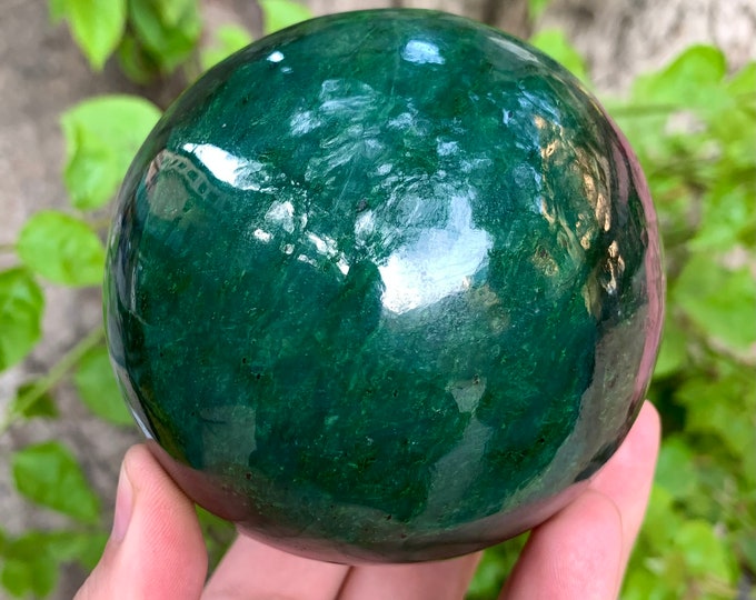 1.22 Kg Best Quality Lustrous Nephrite Jade, Nephrite Jade, Green Nephrite Jade Sphere, Jade Sphere, Nephrite Sphere, Jade Stone Sphere