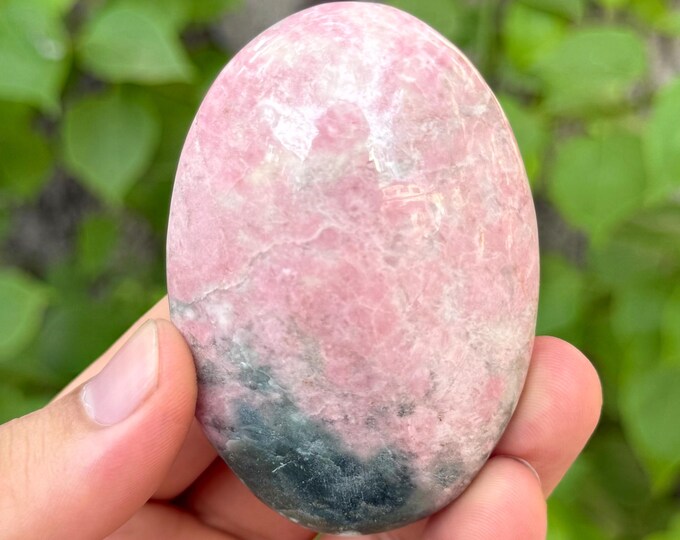 119g Beautiful Rhodochrosite Palm Stone, Rhodochrosite Palm Stone, Red Rhodochrosite, Red Rhodochrosite Palm Stone, Rhodochrosite Palmstone