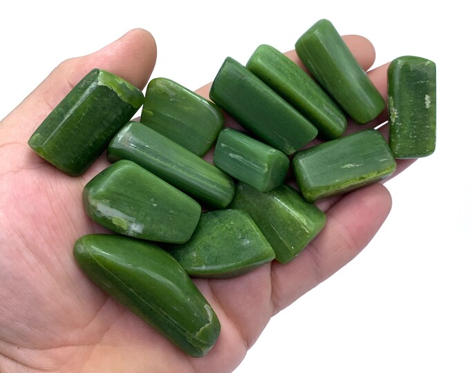 190g Best Quality Green Tremolite, Green Tremolite Tumbles, Tremolite Tumbles, Green Tremolite, Green Tremolite Stone, Tremolite