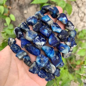 Best Quality Fluorescent Blue Afghanite, Fluorescent Afghanite Bracelets, Afghanite Stone, Fluorescent Afghanite Bracelets, Afghanite image 6