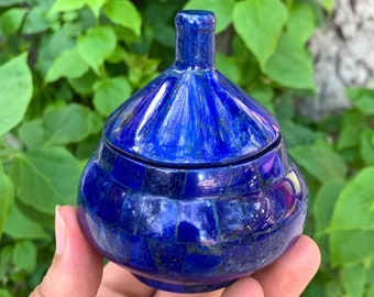 250g Beautiful Blue Lapis Lazuli Urn, Lapis Urn, Lapis Stone Urn, Blue Lapis Lazuli Urn, Lapis Lazuli, Lapis Decoration Urn, Lapis Blue Urn
