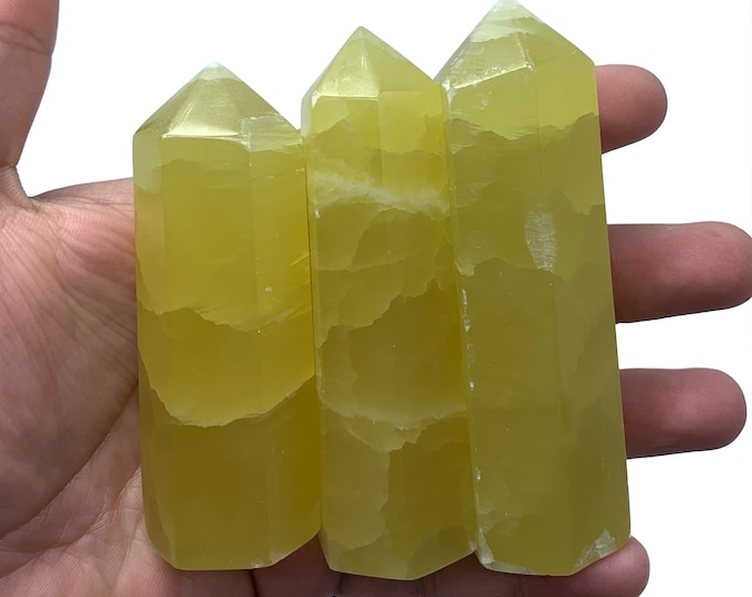 Beautiful Quality Yellow Lemon Calcite Point , Lemon Calcite, Lemon Calcite Tower, Lemon Calcite Points, Lemon Calcite Stone, Calcite Towers
