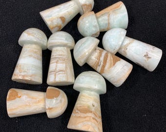 Beautiful Blue Color Caribbean Calcite Mushroom - Calcite Stone - Blue Caribbean - Caribbean Calcite Mushroom - Calcite Mushroom - Calcite