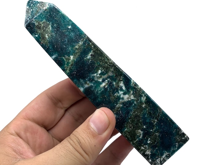 Amazing Quality Blue Color Apatite Tower , Apatite Obelisk, Blue Apatite, Obelisk Apatite Tower, Apatite Stone 340 Grams