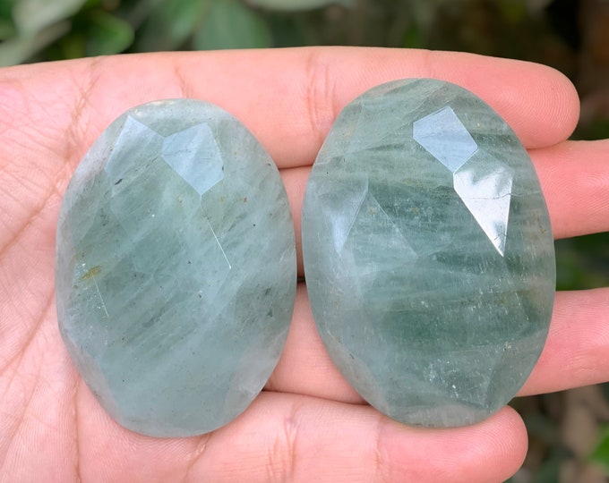 Best Quality Sky Blue Aquamarine Round Palm Stone, Aquamarine Palm Stone, Aquamarine, Aquamarine Palm Stones, Blue Aquamarine