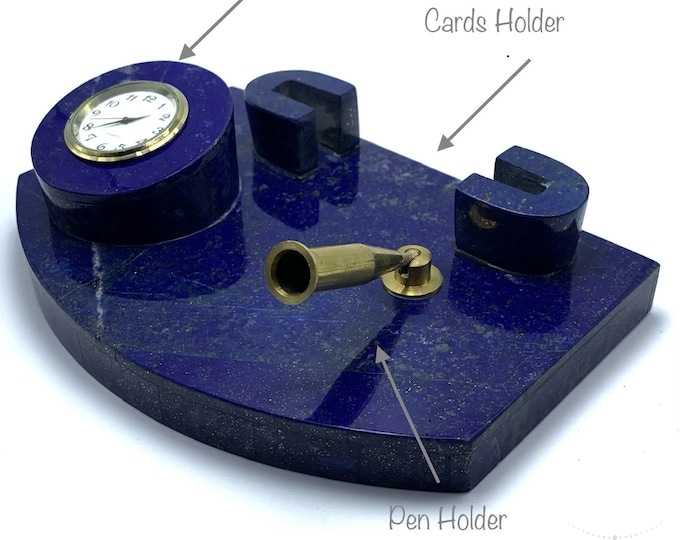 Beautiful Lapis Lazuli Pen Holder, Lapis Lazuli Cards Holder, Lapis Pen Holder, Lapis Cards Holder, Lapis Lazuli, 700 Grams