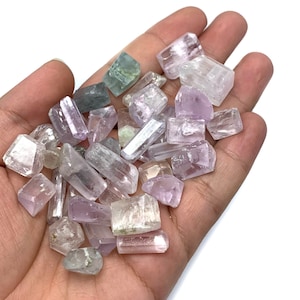 118 Grams Natural Pink Kunzite Facet Tumbles, Pink Kunzite Tumbles, Kunzite Facet Tumbles, Kunzite Tumbles, Natural Kunzite Tumbles, Kunzite