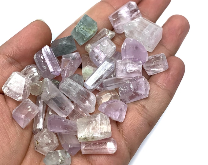 118 Grams Natural Pink Kunzite Facet Tumbles, Pink Kunzite Tumbles, Kunzite Facet Tumbles, Kunzite Tumbles, Natural Kunzite Tumbles, Kunzite