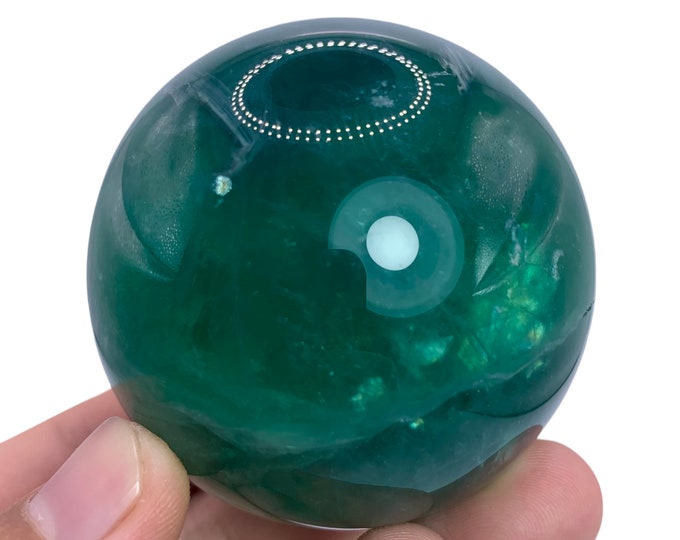 333 Grams Beautiful Green Fluorite Sphere, Green Fluorite Sphere, Fluorite Sphere, Fluorite Stone Sphere, Green Fluorite Ball, Fluorite Ball