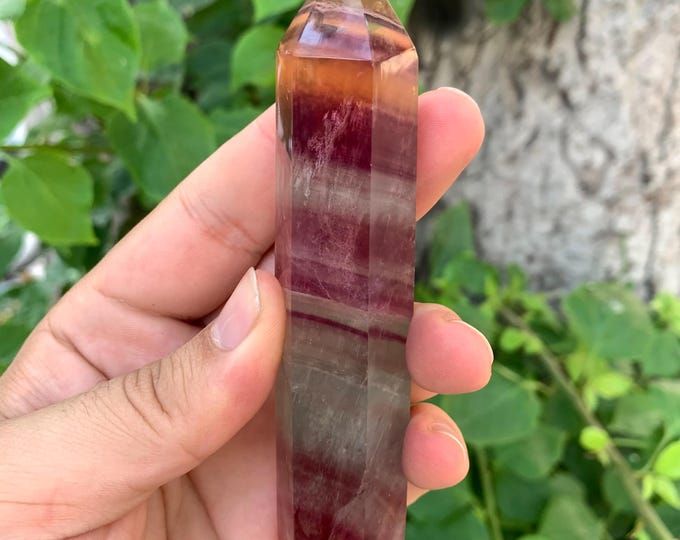 Beautiful Rare Red & Yellow Fluorite Point, Fluorite Tower, Red Fluorite Tower, Yellow Fluorite Tower, Fluorite Stone Tower, Fluorite Point
