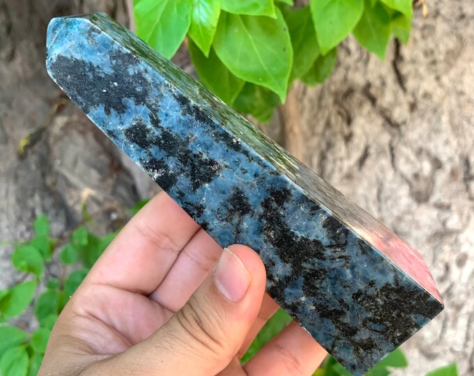 Amazing Quality Blue Color Apatite Tower , Apatite Obelisk, Blue Apatite, Obelisk Apatite Tower, Apatite Stone 390 Grams