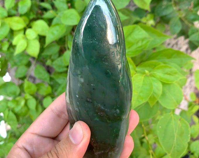 475g Best Quality Natural Dark Green Nephrite Jade Free Form, Nephrite Jade, Nephrite Jade Free Form, Nephrite Free Form, Jade Free Form