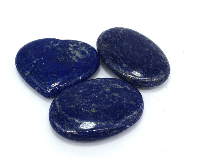 170 Grams Beautiful Lapis Lazuli Heart, Lapis Palms, Lapis Stone Massages, Lapis Heart Stone, Lapis Lazuli Heart ,Palms 3 Pieces