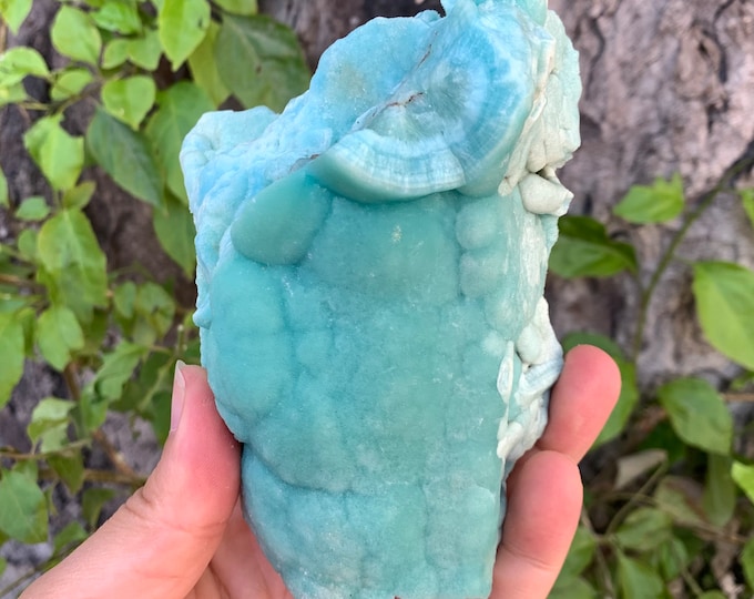 850 Grams Natural Beautiful Blue Aragonite Specimen, Aragonite Specimen, Blue Aragonite Specimen, Aragonite Crystal Specimen, Blue Aragonite