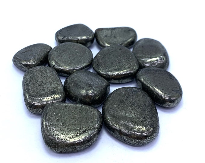 11 Pcs Best Quality Pyrite Tumbles, Pyrite, Pyrite Stone Tumbles, Yellow Pyrite, Pyrite Crystal Tumbles, Pyrite Stone, Yellow Pyrite