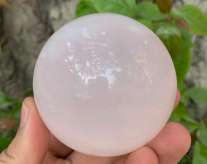 520g Great Quality Pink Color Calcite Sphere, Calcite Stone, Calcite Sphere, Pink Calcite Stone, Pink Calcite Ball, Calcite, Mangano Calcite