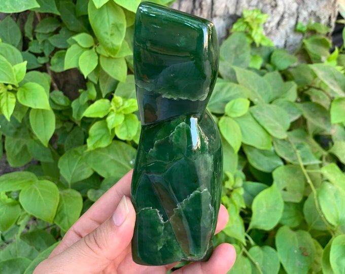 490g Best Quality Polished Green Nephrite Jade, Nephrite Jade Free Form, Nephrite Jade, Jade, Nephrite Jade Stone, Jade Free Freeform, Jade
