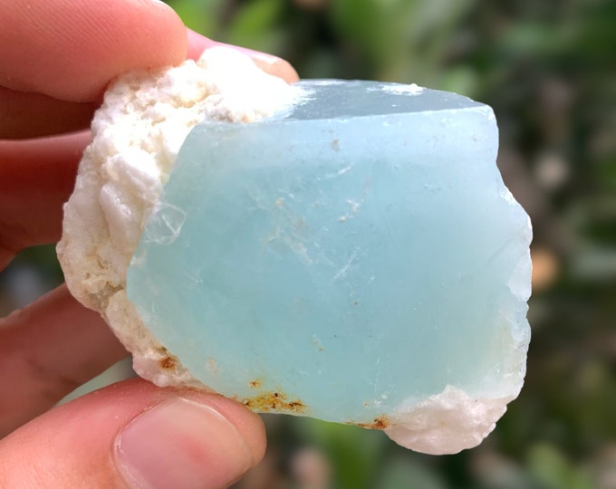 90 Grams Blue Color Aquamarine Crystal, Blue Aquamarine, Aquamarine Stone, Aquamarine Crystal