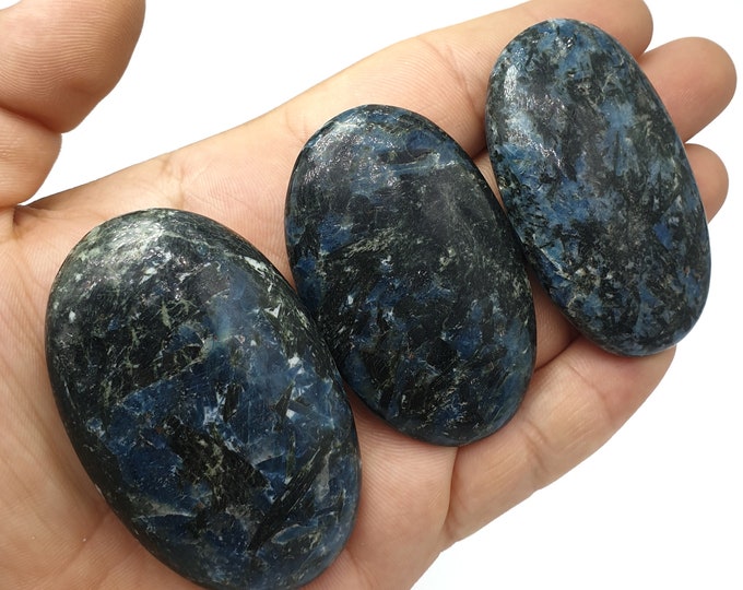 180 Grams Great Quality Blue Color Apatite Palms, Massages, Palm, Apatite Massages, Blue Apatite Palms, Apatite Palms, Massages 3 Pcs
