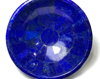 Polished Lapis Lazuli Bowl, Afghanistan Stone, 114x33 mm