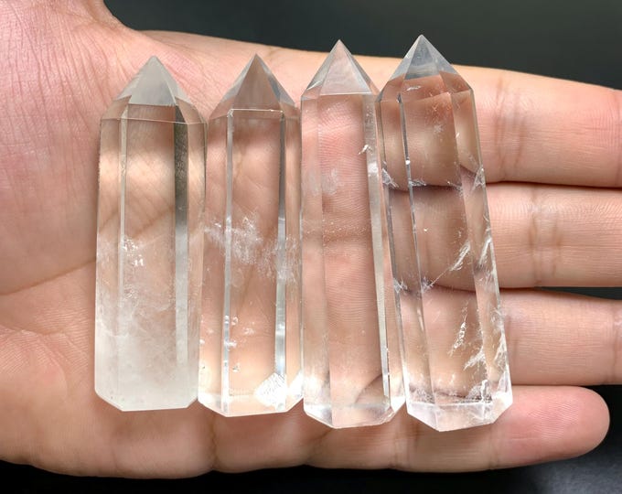 4Pcs Beautiful Quartz Crystals, Quartz Crystals, Quartz Crystal, Terminated Quartz Crystal, Terminated Quartz Crystals, Clear Quartz Crystal