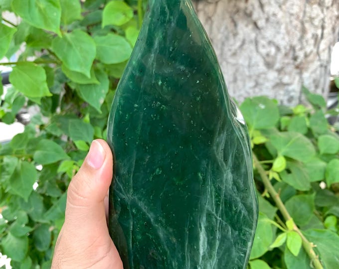 1520g Beautiful Natural Dark Green Nephrite Jade Free Form, Nephrite Jade, Nephrite Jade Free Form, Nephrite Free Form, Jade Free Form