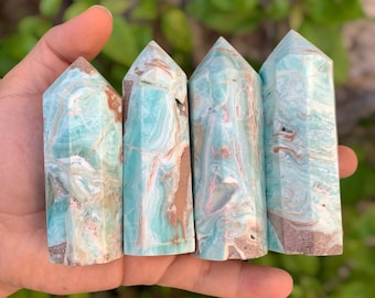 Beautiful Blue Aragonite Points, Aragonite Points, Aragonite Polished Points, Aragonite Towers, Aragonite Point, Aragonite Tower, Aragonite