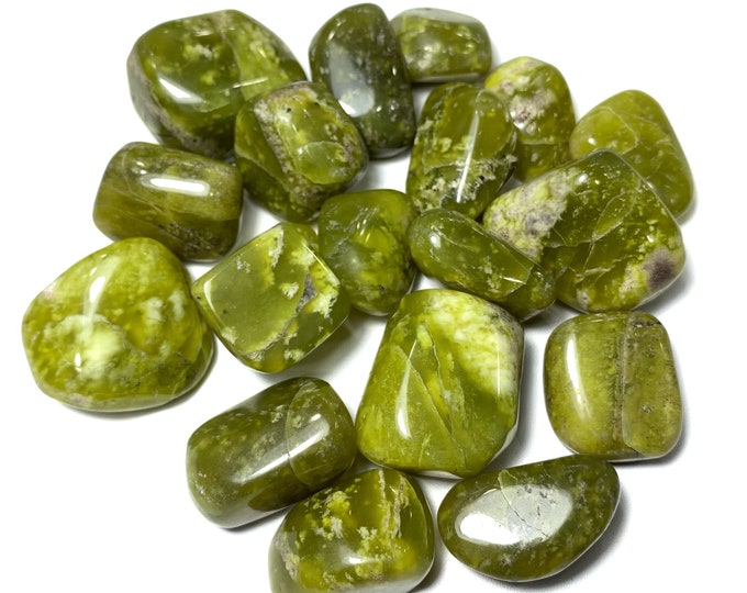 Beautiful Yellow Serpentine Tumbles, Yellow Serpentine Tumbles, Yellow Serpentine Tumble, Serpentine Tumbles, Serpentine Stone Tumbles