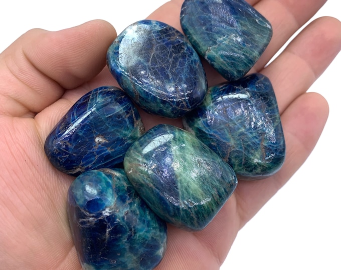 Natural Fluorescent Blue Afghan Sodalite Tumbles, Sodalite Tumbles, Blue Sodalite Tumbles, Sodalite Tumble Stone, Sodalite, Sodalite Stone