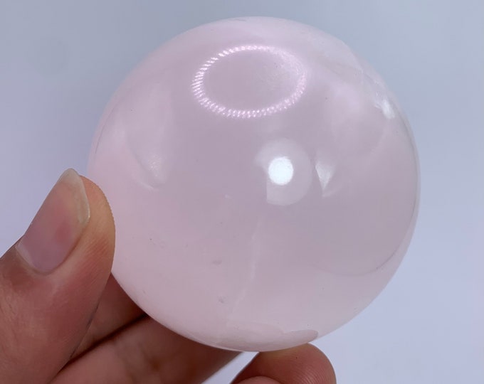 300g Beautiful UV Reactive Pink Calcite Sphere, Mangano Calcite Sphere, Calcite Sphere, Pink Calcite Sphere, Calcite Ball, Pink Calcite Ball