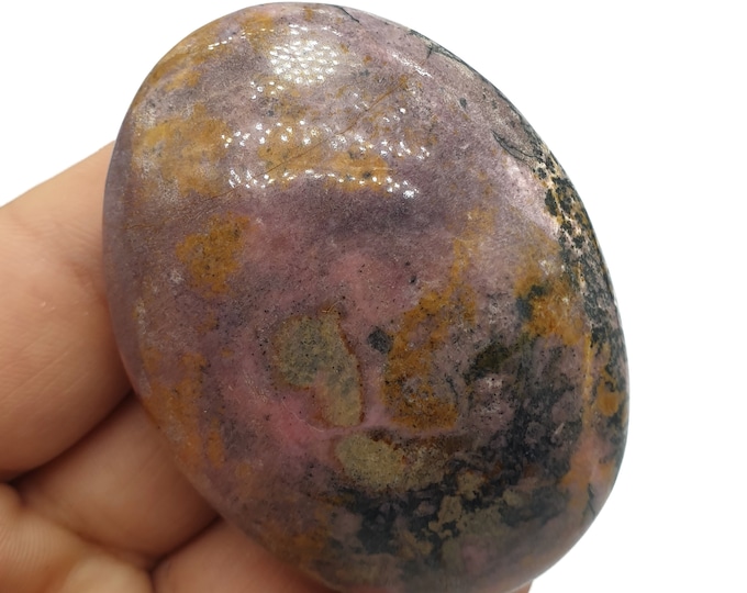 Amazing Quality Pink Color Rhodonite, Palm, Massage ,Pink  Rhodonite, Rhodonite Massage, Palm Crystal 160 Grams