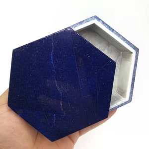 Great Quality Lapis Lazuli 6 Side Box, Lapis Box, Lapis Stone Box, Lapis Lazuli 6 Side Box, Lapis Lazuli, Lapis Jewelry Box 470 Grams