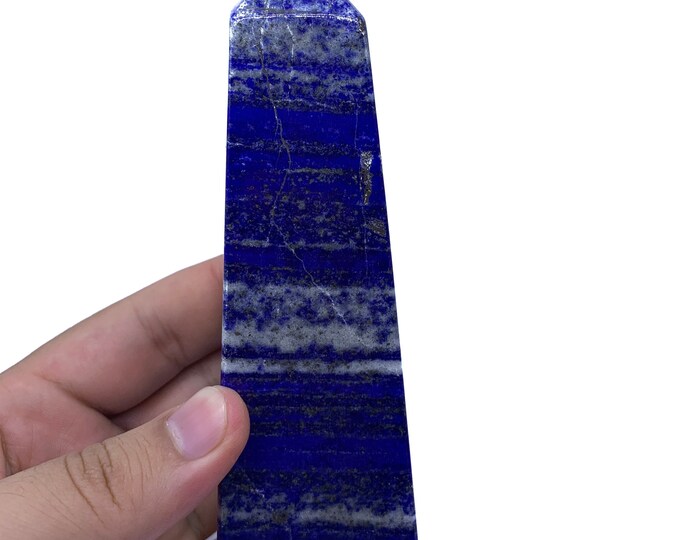 Great Quality Lapis Lazuli Tower, Lapis Tower, Lapis Lazuli Obelisk, Lapis Obelisk, Lapis Lazuli Oblique, Lapis Lazuli Stone 465 Grams