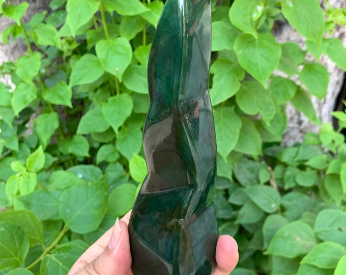490g Top Quality Polished Green Nephrite Jade, Nephrite Jade Free Form, Nephrite Jade, Jade, Nephrite Jade Stone, Jade Free form, Jade Stone