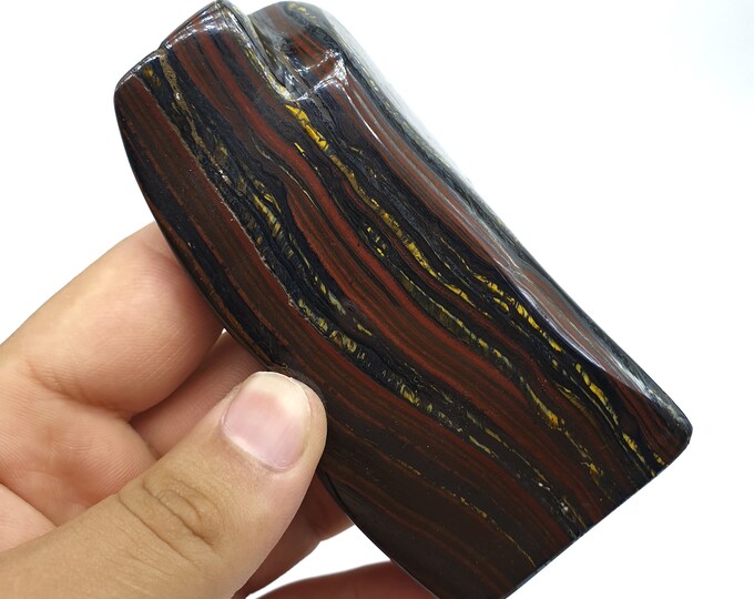 Super Quality Tiger Iron Stone, Tiger Iron Free Form, Tiger Eye Iron Free Form,  Tiger Eye Iron Stone, Free Form 370 Grams