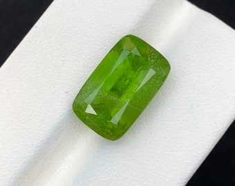 11.3 Ct's Green Peridot Gemstone, Green Peridot Stone, Peridot, Cut Peridot Stone, Octagon Cut Peridot, Green Peridot Cut Stone, Peridot