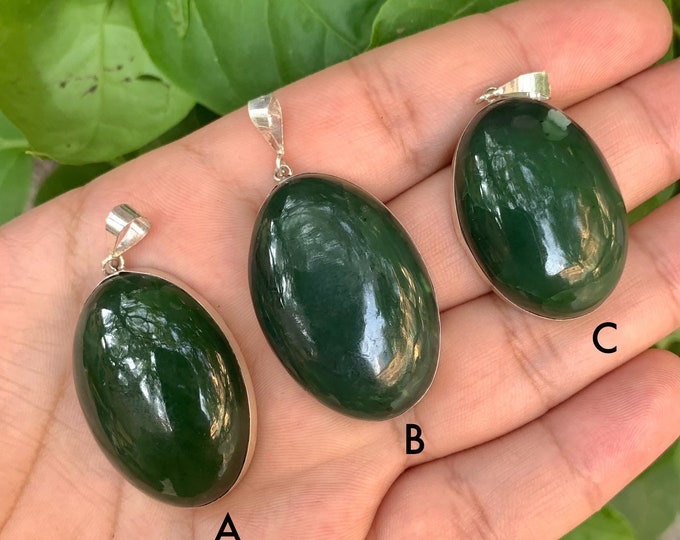Beautiful Nephrite Jade Pendants, Green Nephrite Jade, Nephrite Jade Cabochons, Jade Stone Pendants, Green Jade Pendants, Green Nephrite