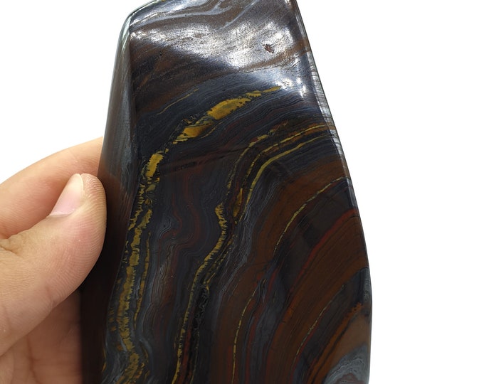 Great Quality Tiger Iron Stone, Tiger Iron Free Form, Tiger Eye Iron Free Form,  Tiger Eye Iron Stone, Free Form 510 Grams