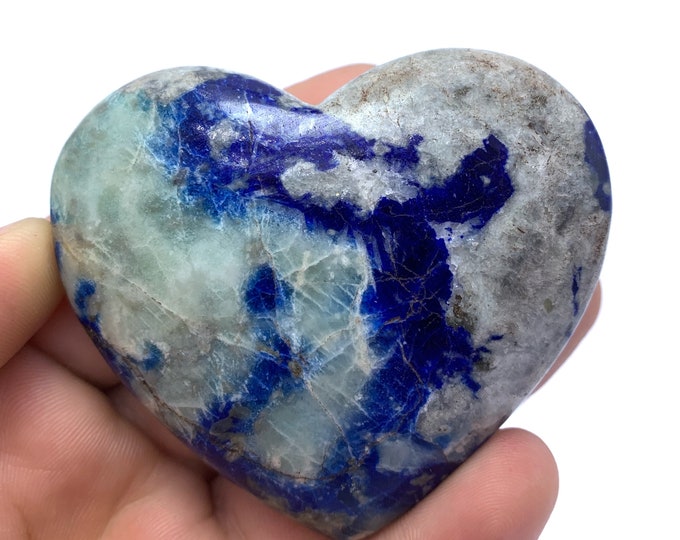 Best Quality Fluorescent Blue Afghanite, Fluorescent Afghanite Heart, Fluorescent Afghanite Stone, Fluorescent Afghanite Heart , Afghanite