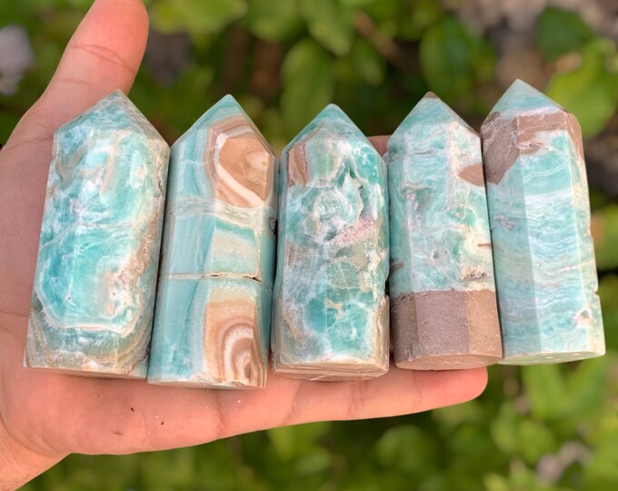Beautiful Blue Aragonite Points, Aragonite Points, Aragonite Polished Points, Aragonite Towers, Aragonite Point, Aragonite Tower, Aragonite