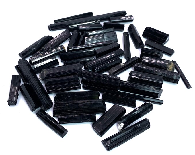 75 Grams Beautiful Lustrous Black Tourmaline Crystals, Black Tourmaline Crystals, Black Tourmaline, Tourmaline Crystals, Tourmaline Crystal