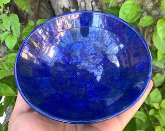 Beautiful Lapis Lazuli Bowl, Lapis Lazuli, Lapis Bowl, Lapis Bowl, Lapis Stone Bowl, Blue Lapis Bowl, Lapis, Lapis Crystal Bowl, 325g