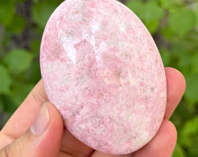 138g Beautiful Rhodochrosite Palm Stone, Rhodochrosite Palm Stone, Red Rhodochrosite, Red Rhodochrosite Palm Stone, Rhodochrosite Palmstone