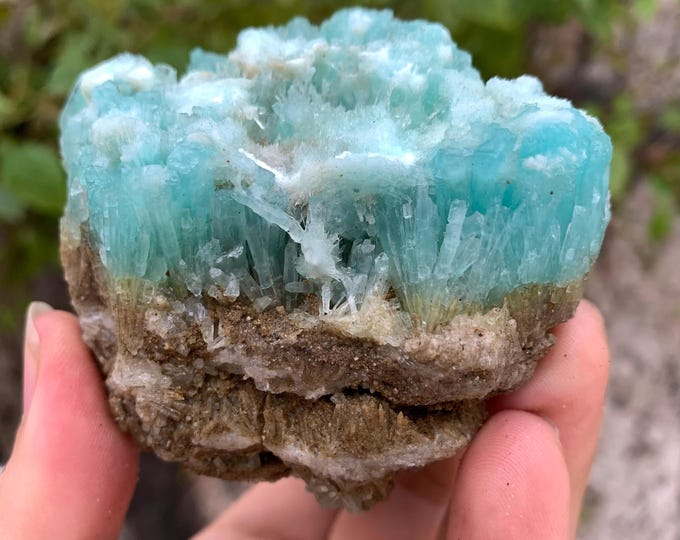 420g Beautiful Blue Smithsonite Specimen, Smithsonite Stone, Smithsonite Specimen, Smithsonite Blue Specimen, Aragonite, Aragonite Specimen