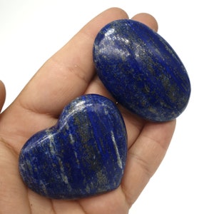150 Grams Beautiful Lapis Lazuli Heart, Lapis Palm, Lapis Stone Massages, Lapis Heart Stone, Lapis Lazuli, Lapis Crystal Heart, Palm 2 Pcs