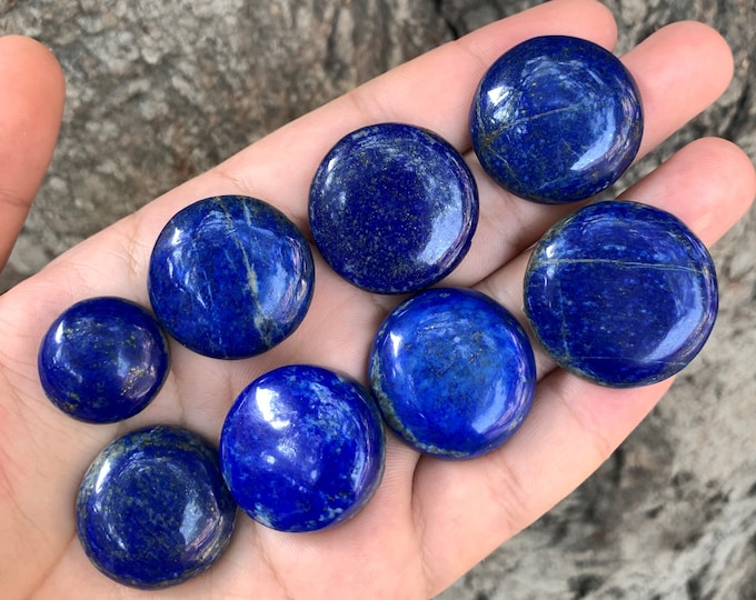 Lapis Lazuli Cabochons, Lapis Pendant Cabochons, Lapis Lazuli Cabs, Lapis Blue Cabochon, Lapis Cabochon, Lapis Round Cabochons, Lapis Lazuli